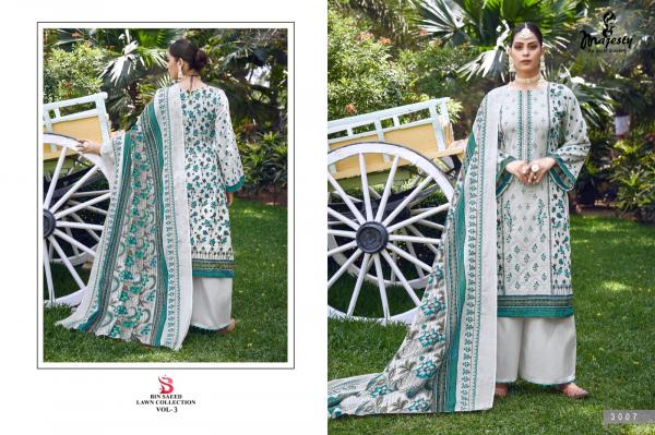 Majesty Bin Saeed Lawn Collection Vol 3 Cotton Dupatta Pakistani Suits